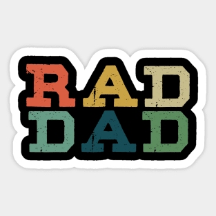 RAD DAD Fathers Day Shirt From Daughter to Dad Sticker